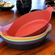 Kit Of 5 Small Boat-Shaped Snacks Portions For Bar/Restaurant, Plastic - 黃色 - 查看 3