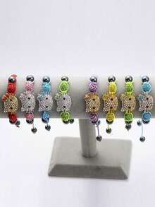 1pc  Colorful Cute Beaded Bracelet,  Melody Girls Adorable Bracelet, Couples Bracelet, Birthday Gift, Halloween Gift, New Year Gift, Thanksgiving Gift, Party Gift, Valentine's Day Gift - Multicolor - View 3