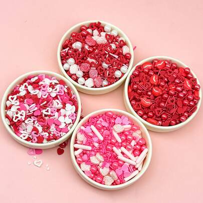 Decor pentru tort în formă de inimă roz, 85g/150g, pentru Ziua Îndrăgostiților, nuntă, petrecere de ziua de naștere, doar decorativ - necomestibil