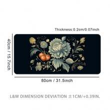 Extra Large Floral & Fruit Design Mouse Pad, Gaming Desk Mat, Washable Rubber Non-Slip Keyboard Pad With Stitched Edges, Gift Mouse Pad, Desk Protector, Study Desk Mat, Multiple Sizes Available, Computer Keyboard Pad, Laptop Pad Office Desk Desk Office Supplies Office Decor Office Desk Accessories Desk Accessories Office Accessories Mousepad Study Table Mouse Pad For Desk Desk Decor - Flowers and Fruits - View 17