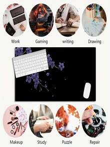 2D超大尺寸（XXL/XL/L）游戏鼠标垫，防滑可水洗桌面垫，也可作键盘垫、桌面垫或书架使用，适用于游戏玩家、办公室和宿舍，电脑、办公和游戏环境均可使用，是送给游戏玩家的理想礼物，兼容鼠标和轨迹球。 - 彩色 - 查看 6