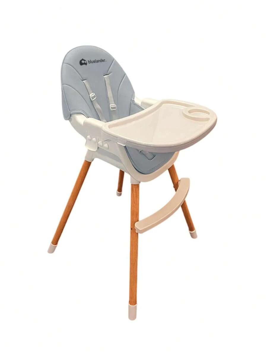 Silla para Bebé 2 en 1, Periquera con Bandeja Desmontable y Altura Ajustable, Ergonómica, Convertible con Patas Extraíbles. Bluelander - Gris - Ver 1