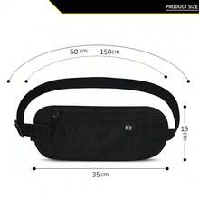 Sports Fanny Pack For Running - Waterproof Phone Pouch With Headphone Port, Compact Waist Pack To Wear On Your Wrist For Outdoor Fitness, Hiking And Travel, Black - 黑色 - 查看 6