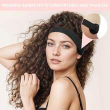 4 PCS Adjustable Wig Band With Ear Covers, Black Elastic Lace Bands For Wigs Elastic Wig Band For Lace Front And Frontal Melting Headband For Wigs Edges For Women Girls Hair(2pcs Protect Band+2pcs Band) - Multicolor - View 3