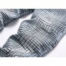 Pantalones vaqueros acampanados de corte ajustado para hombre, pantalones vaqueros elásticos con estampado único y detalles desgastados, ropa de calle de moda para jóvenes - 5718# - Ver 4