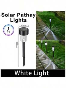 1pc/6pcs/12pcs Solar Powered Garden Lights, Outdoor Path Landscape Lighting, Waterproof Lawn Yard Decor, Black Plastic, For Landscape Decoration Only, No Lighting Function - Multicolor - View 13
