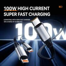 快速充电三合一可伸缩充电线，1条可折叠支架，支持数据传输，兼容 17 Pro Max/17 Pro/17/Air/16/15/14/13/12/11/XS/XR/8/7/6 S25/S24/S23/S22/S21/S20 Ultra Plus，礼品庆祝 - 彩色 - 查看 7