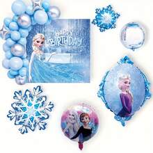 48pcs Frozen  Princess Foil Balloons For Birthday Party Decoration - Multicolor - View 3