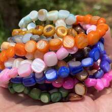 7-8mm Natural Colorful Shell Beads Asymmetric Shell Beads For Jewelry Making DIY Bracelet Necklace Accessories - Beads - View 4