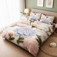 Conjunto de 2/3 peças (1 edredom + 1/2 fronha), macio e confortável, ideal para quarto e quarto de hóspedes. - Azul claro - Ver 13