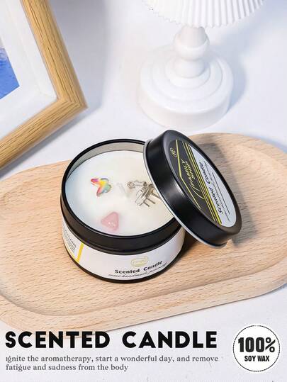 1pc Fig Scented Soy Wax Candle, Natural Fig Fragrance, Long Burning 8-12 Hours, Air Purifying, Made Of Soy Wax & Cotton Wick, Suitable For Home, Holidays, Office, Stress Relief, Gift For Coworkers, Family, Friends, Parties