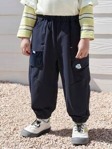 Balabala 儿童工装裤，男女通用户外风格，2026 春季款 - 深藍 - 查看 1