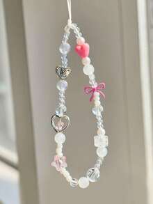 1pc Acrylic Bow Tie Phone Lanyard, CCD Camera Pendant, Keychain, Phone Case Accessory Compatible With Android And Most Smartphone,Gifts For Mother, Family, Friends, Kids, Birthday, Holiday Phone Chain - Multicolor - View 4