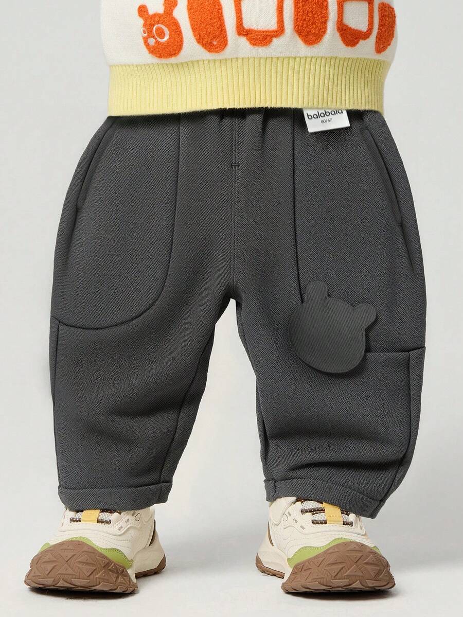 Balabala Kids' Knit Pants, Unisex Casual Spring Long Pants 2026 - Medium Gray - View 1