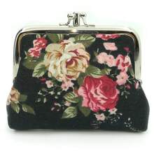 Cute Floral Buckle Coin Purses Vintage Pouch Kiss-Lock Change Purse Wallets… - 01 - View 2