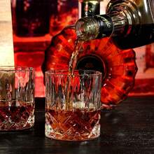Whiskey Stones Gift Set - Whiskey Glass Set Of 2 - Granite Chilling Whiskey Rocks - Scotch Bourbon Box Set -Father's Day Birthday Gifts For Men Drinking Gift For Dad Him Husband Party Holiday Present LQ02W - 直筒玻璃杯+花崗岩+杯墊-無文字雕刻 - 查看 5
