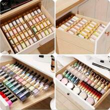 مجموعة/قطعة واحدة صندوق تخزين مستحضرات التجميل متعدد الوظائف من الاكريليك، صينية، رف توابل، منظم خزانة، رف تخزين قابل للطي للمطبخ. منظم أدراج التوابل - قابل للتوسيع، من الاكريليك، أدراج المطبخ، رف برطمانات التوابل، خزائن، المخزن (البرطمانات غير مشمولة) - مشاهدة 2