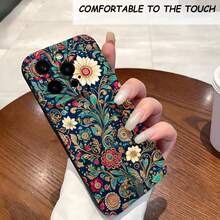 1PC Phone Case ,  Floral Pattern With Vibrant Colors And Intricate Details , Stylish Phone Case, Phone Decoration, All-around Lens Protection, Creative Small Gift, Funny Gift for Boys and Girls - ブラック - チェックする 1