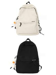 Ba lô đôi cá nhân hóa với mặt dây chuyền hình ngỗng trắng nhỏ trên dây đeo vai, có thể tùy chỉnh tên. Thiết kế dung tích lớn, lý tưởng cho du lịch, dã ngoại, leo núi và cắm trại. - Nhiều màu - Xem 7