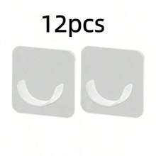 2/4/6pcs Strong Adhesive Wall Hooks - No Drilling Required, Easy Installation, Suitable For Kitchen, Bathroom, Bedroom - Multi-Purpose Hooks For Towels, Clothes, Keys - Stylish White Design