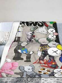 Kawss Kawaii Kaw  Blanket Super Soft Flannel Blanket Lightweight Warm And Comfortable Blanket Adult Gifts For All Seasons No Linting, Machine Washable - 黑色 - 查看 5