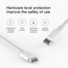 White Solid Color 1 3 Pcs C C Data Cable, Compatible With IPhone 17/16/15 Pro/Plus/Pro Max, Galaxy S25, Pro/Air And More Type C Devices, Charging And Data Transfer Women's Day Gift - White - View 5
