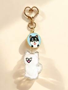 1 Stück Haustier-Haar Gedenk-Schlüsselanhänger, süßer transparenter Aufbewahrungsbox für Hundehaare, kreativer Schlüsselanhänger-Anhänger