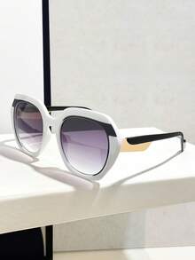 1副女士复古休闲大框Y2K时尚眼镜，适合度假和派对佩戴 - 彩色 - 查看 19