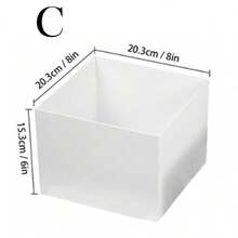 Acrylic Display Stand Tube 5 Sides Acrylic Tube With Empty Bottom Box, Perfect For Weddings, Cupcakes, Candy, Parties, Brunch, Buffet - White - View 8