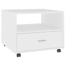 vidaXL Tavolo basso bianco 55x55x40 cm ingegneria del legno - Bianco - Visualizzare 3