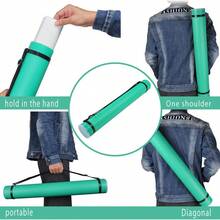 DEWEL File Holder, Plastic Extendable Poster/Artwork/Document Organizer, 24.5 To 40 Inches Adjustable, With Shoulder Strap, Waterproof And Lightproof Extendable Carrying Case (Green - Large). - Green - View 3
