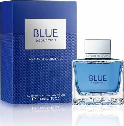 Banderas Perfumes - Blue Seduction - Eau De Toilette For Men - Long Lasting - Fresh And Casual Fragance - Woody And Aquatic Notes - Ideal For Day Wear - 100 Ml