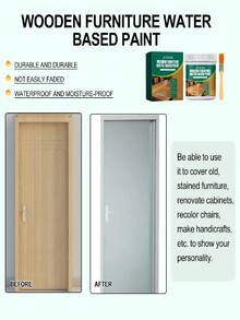 jakehoe 1 peça (100g) Tinta à Base de Água para Móveis de Madeira, Adequada para Refazer o Acabamento de Armários, Portas, Móveis, Cômoda, Mesas de Canto, Mesas de Jantar, Armários de Sapato e Recolorir Portas, Janelas e Molduras de Madeira. Disponível nas Cores Branco, Preto, Verde Menta e Azul Rocha. Envio Aleatório de Versões Novas e Antigas. - Preto - Visão 8