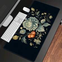 Extra Large Floral & Fruit Design Mouse Pad, Gaming Desk Mat, Washable Rubber Non-Slip Keyboard Pad With Stitched Edges, Gift Mouse Pad, Desk Protector, Study Desk Mat, Multiple Sizes Available, Computer Keyboard Pad, Laptop Pad Office Desk Desk Office Supplies Office Decor Office Desk Accessories Desk Accessories Office Accessories Mousepad Study Table Mouse Pad For Desk Desk Decor - Flowers and Fruits - View 9