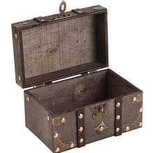1pc Vintage European Style Wooden Square Jewelry Box, Storage Container With Password Lock, Craft Prop Box