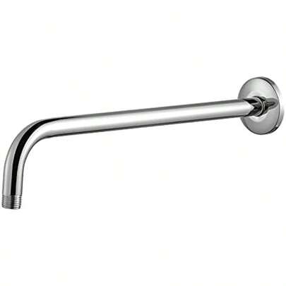 OFFO Bras de douche avec bride, bras de douche mural de remplacement de 6 pouces avec angle, monté au mur pour tête de douche fixe et douchette à main, noir mat