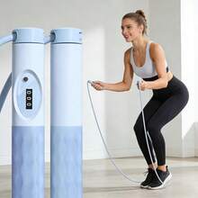 2-In-1 Weighted Ball Jump Rope Trainer | Detachable Weighted Ball & Dual-Use Design | Mechanical Counter & Adjustable Weight - Multicolor - View 3