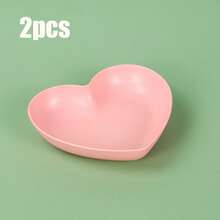 Plastic Heart-Shaped Plate/Salad Plate, For Camping/Restaurant/Kitchen, Dishwasher - Multicolor - View 12