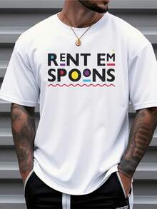 Camiseta estampada para hombres, manga corta de verano - Blanco - Ver 1