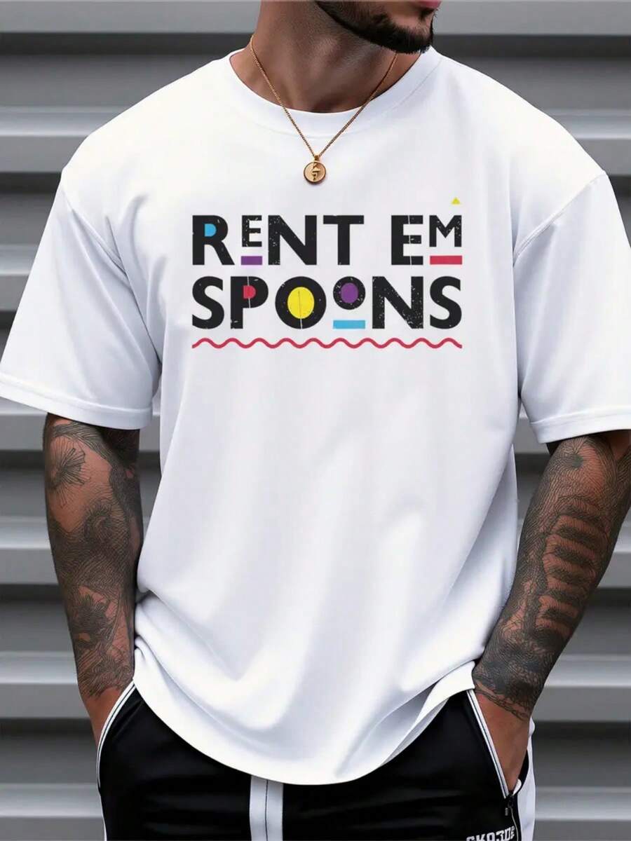 Camiseta estampada para hombres, manga corta de verano - Blanco - Ver 1