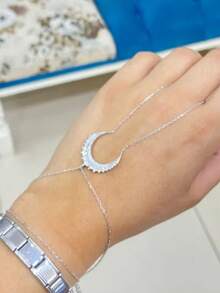 Stonefans Bohemian Rhombus Crystal Bracelet, Women's Minimalist Delicate Chain Ring Bracelet, Jewelry Accessory, Gift - Gold - View 11