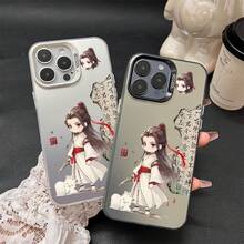Entrega local La funda plateada colorida es adecuada para los modelos  16, 15 Pro y 14, con una estética retro para coleccionistas y entusiastas del anime. - Plateado - Ver 2