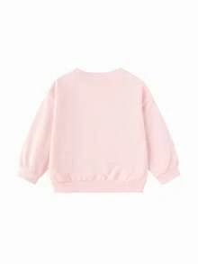 Balabala Young Girl' Sweatshirt, Unisex Long Sleeve Spring Top 2026 - Pink - View 5