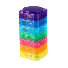 Large Capacity Weekly Pill Organizer With 7 Removable Boxes, AM/PM Pill Dispenser For Supplements, Travel & Home Use - Rainbow-style 7-layer Detachable Pillbox - View 6