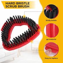 Scrub Brush For O Cedar EasyWring 1 Tank System, Scrubber Mop Head Replacements, Hard Bristle Cleaning Brush For Shower Floor, Tub, Kitchen(Not Fit RinseClean 2-Tank) - 紅色 - 查看 4