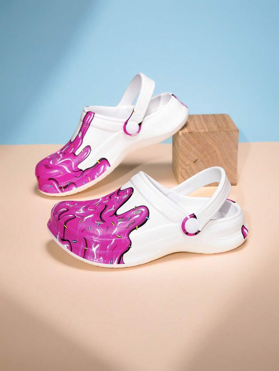 Kids Printed Breathable Sandals, New Summer Minimalist Children Shoes, Lightweight Casual Shoes For Boys And Girls - Red - View 1