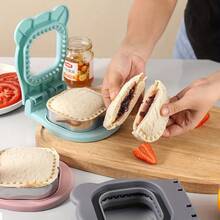 430 Stainless Steel Manual Sandwich Cutter, 1pc, Heavy Duty, Precise Blade For Perfect Square Sandwiches, Bread, Lunch Boxes, Suitable For Office, Home Kitchen - Easy To Clean Kitchen Tool, Versatile For Meal Prep, Office Food Preparation, Vibrant Kitchen Accessory, Food- Material, Compact Design, Professional Choice - Multicolor - View 4