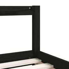 Larryhot Giroletto per Bambini con Cassetti Nero 90x190 cm Massello Pino, Facile da montare, strutturalmente stabile e fiable, design adorabile e versatile, la scelta ideale per decorare e aggiungere comfort alla camera da letto di un bambino - nero - Visualizzare 8
