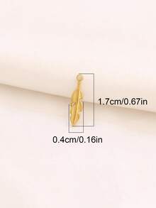 3个不锈钢叶子吊坠，适用于DIY珠宝制作，18K镀金植物吊坠珠宝配件