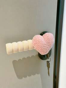 2PCS/1PCSHeart-Shaped Door Handle Anti-Static Cover, Ins-Style Door Decor, Anti-Scratch, Anti-Collision, Cute Pink Heart-Shaped Door Stopper Cover, Soft Material, Oval Design Suitable For Valentine's Day And Wedding Decorations, Home Decor - Multicolor - View 13